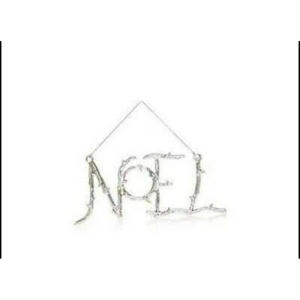 Bloomingdale's Silver Wire Noel Christmas / Holiday Ornament